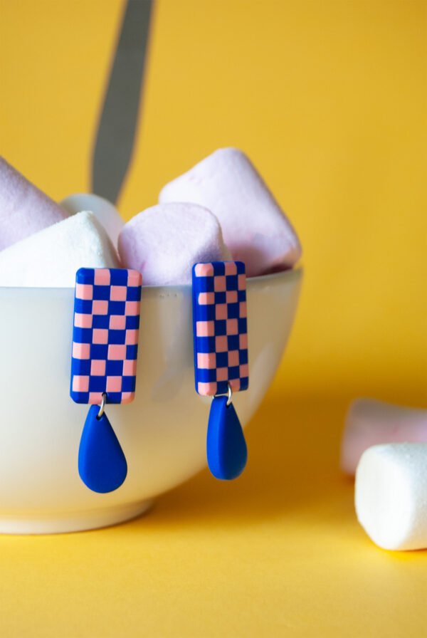 Tiny Checkered Babe Earrings